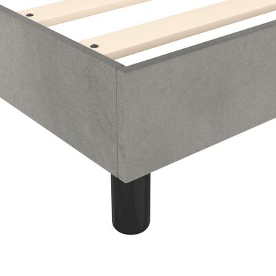 vidaXL Bed Frame Light Gray 39.4"x74.8" Twin Velvet