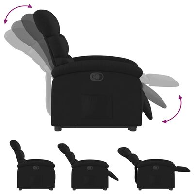 vidaXL Stand up Recliner Chair Black Fabric