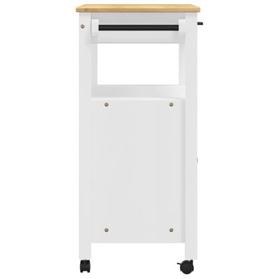 vidaXL Kitchen Trolley MONZA 33.1"x15.7"x35.4" Solid Wood Pine