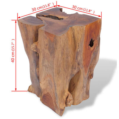 vidaXL Stool Solid Teak Wood