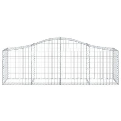 vidaXL Arched Gabion Baskets 14 pcs 78.7"x19.7"x23.6"/31.5" Galvanized Iron