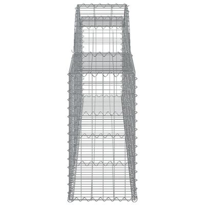 vidaXL Arched Gabion Baskets 9 pcs 118.1"x11.8"x23.6"/31.5" Galvanized Iron