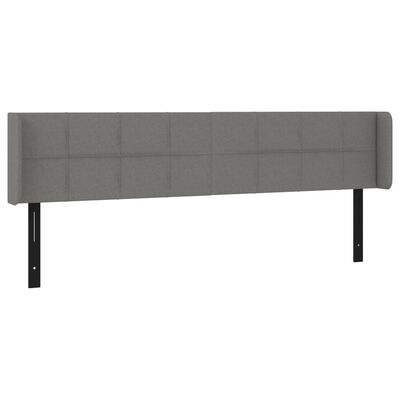 vidaXL LED Headboard Dark Gray 72"x6.3"x30.7"/34.6" Fabric