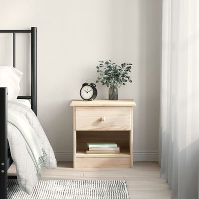 vidaXL Bedside Cabinet ALTA 16.1"x13.8"x16.1" Solid Wood Pine