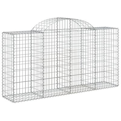 vidaXL Arched Gabion Baskets 12 pcs 78.7"x19.7"x39.4"/47.2" Galvanized Iron