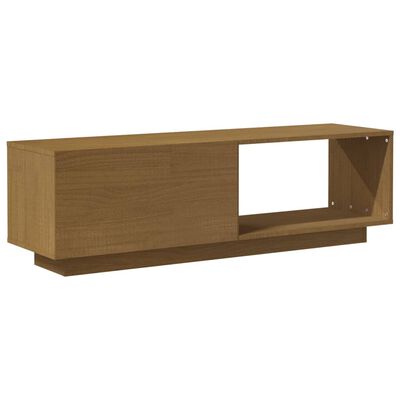 vidaXL TV Stand Honey Brown 43.3"x11.8"x13.2" Solid Pinewood