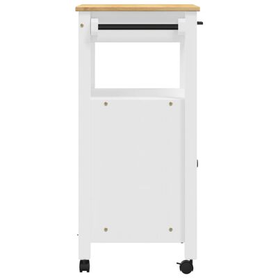 vidaXL Kitchen Trolley MONZA 23.6"x15.7"x35.4" Solid Wood Pine