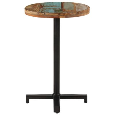 vidaXL Bistro Table Round Ø19.7"x29.5" Solid Reclaimed Wood