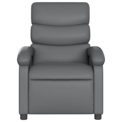 vidaXL Recliner Chair Gray Faux Leather