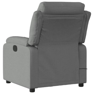 vidaXL Massage Recliner Chair Dark Gray Fabric