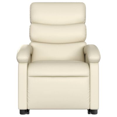 vidaXL Stand up Recliner Chair Cream Faux Leather