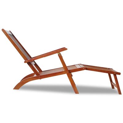 vidaXL Patio Deck Chair with Footrest Solid Acacia Wood