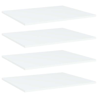 vidaXL Bookshelf Boards 4 pcs White 23.6"x19.7"x0.6" Engineered Wood