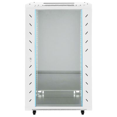 vidaXL 18U Network Cabinet 19" IP20 Gray 23.6"x23.6"x39.4"