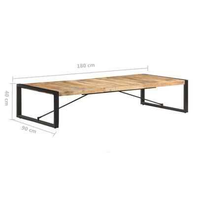 vidaXL Coffee Table 70.9"x35.4"x15.7" Rough Mango Wood