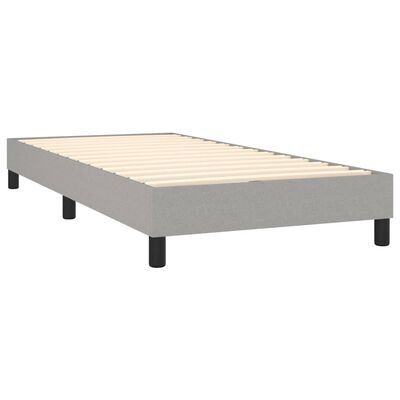 vidaXL Bed Frame Light Gray 39.4"x79.9" Twin XL Fabric