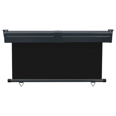 48424 vidaXL Balcony Side Awning 57.1"x98.4" Black