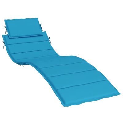 vidaXL Sun Lounger Cushion Blue 73.2"x22.8"x1.2"