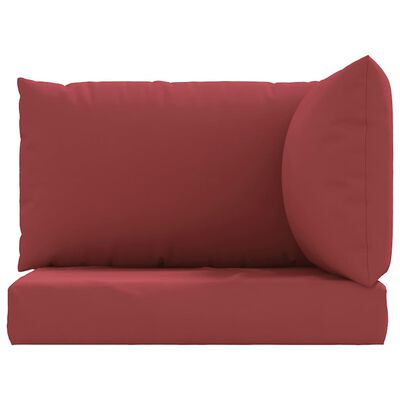 vidaXL Pallet Cushions 3 pcs Wine Red Oxford Fabric