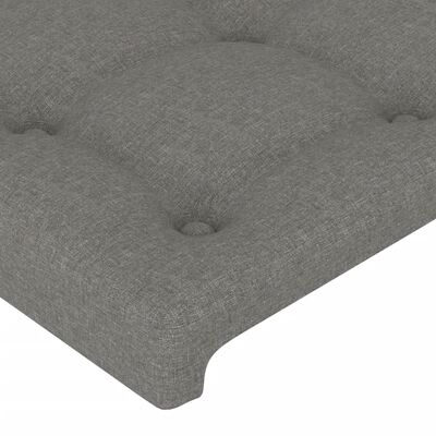 vidaXL LED Headboard Dark Gray 78.7"x2"x30.7"/34.6" Fabric