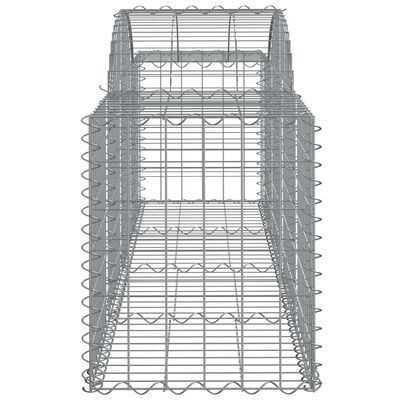 vidaXL Arched Gabion Baskets 9 pcs 78.7"x19.7"x23.6"/31.5" Galvanized Iron