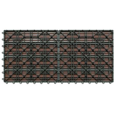 vidaXL Decking Tiles 6 pcs WPC 23.6"x11.8" 11.6 ft² Brown