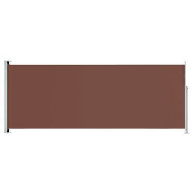 vidaXL Patio Retractable Side Awning 46.1"x118.1" Brown