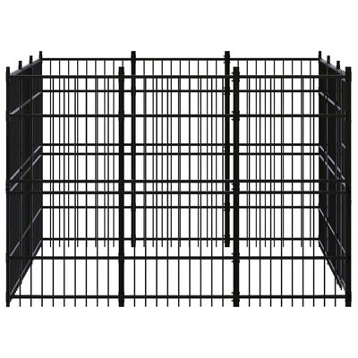 vidaXL Outdoor Dog Kennel Steel 89.2 ft²