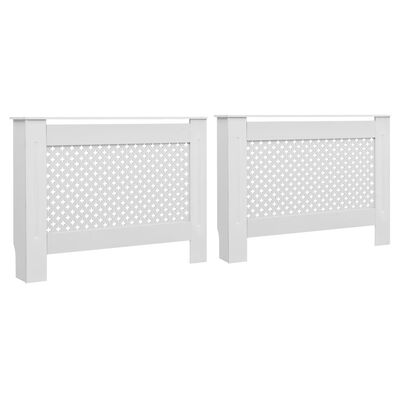 vidaXL Radiator Cover White 44.1x7.5x32.1 MDF