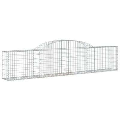 vidaXL Arched Gabion Baskets 17 pcs 118.1"x11.8"x23.6"/31.5" Galvanized Iron