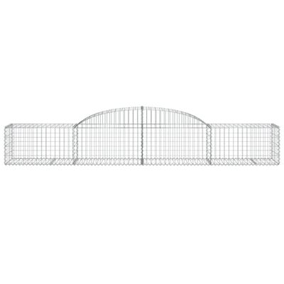 vidaXL Arched Gabion Baskets 12 pcs 118.1"x19.7"x15.7"/23.6" Galvanized Iron