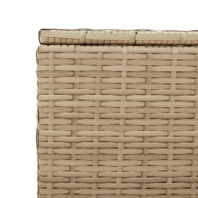 vidaXL Garden Storage Box Mix Beige 123.9 Gal Poly Rattan