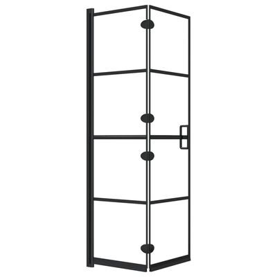 vidaXL Folding Shower Enclosure ESG 31.5"x55.1" Black