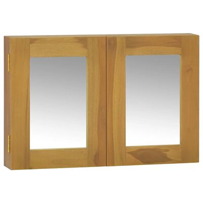 vidaXL Mirror Cabinet 23.6"x3.9"x15.7" Solid Wood Teak