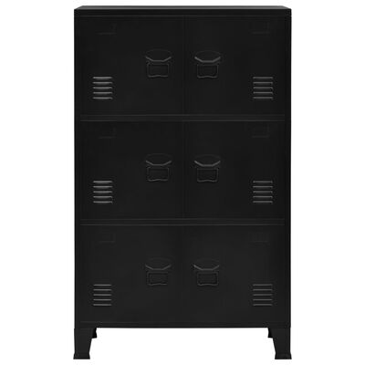 vidaXL Industrial Storage Chest Black 29.5"x15.7"x47.2" Steel