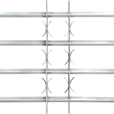 vidaXL Adjustable Security Grille for Windows with 4 Crossbars 39.4"-59.1"