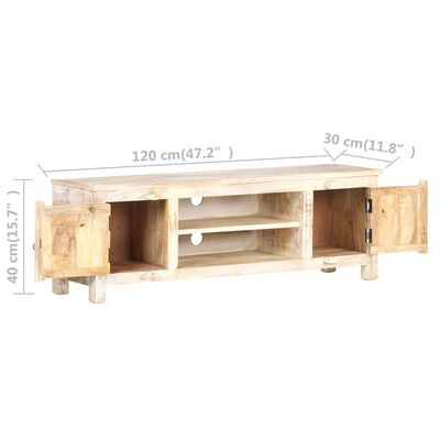 vidaXL TV Stand 47.2"x11.8"x15.7" Rough Acacia Wood