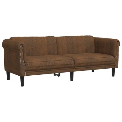 vidaXL 2 Piece Sofa Set Brown Velvet