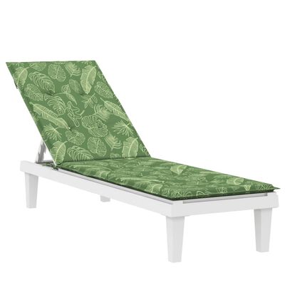 vidaXL Deck Chair Cushion Leaf Pattern Oxford Fabric