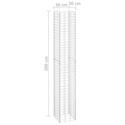 vidaXL Gabion Raised Beds 3 pcs 11.8"x11.8"x78.7" Iron