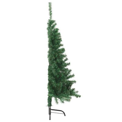 vidaXL Artificial Half Christmas Tree with Stand Green 5 ft PVC