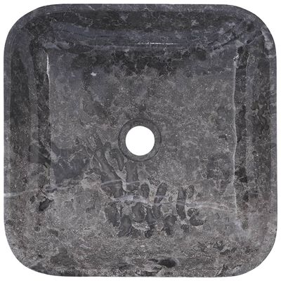 vidaXL Sink Gray 15.7"x15.7"x3.9" Marble