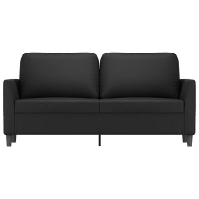 vidaXL 2-Seater Sofa Black 55.1" Faux Leather