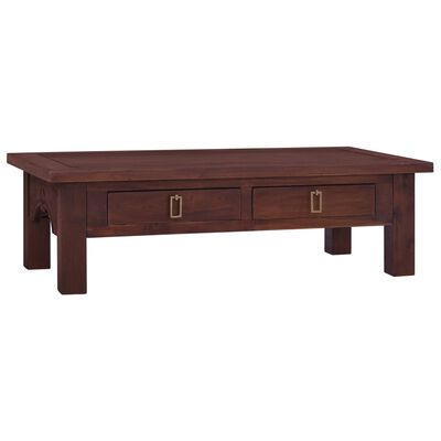 vidaXL Coffee Table Classical Brown 39.4"x19.7"x11.8" Solid Mahogany Wood