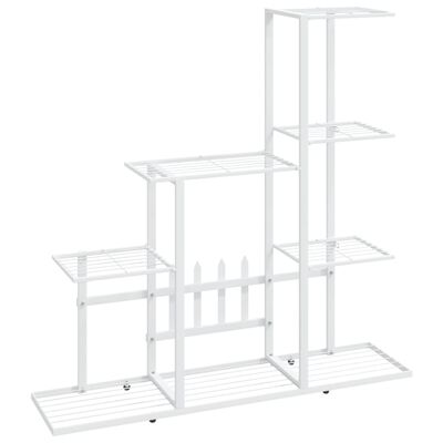 vidaXL Flower Stand 37.2"x9.8"x34.6" White Metal