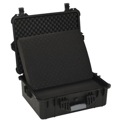 vidaXL Portable Flight Case Black 21.7"x16.9"x8.3" PP