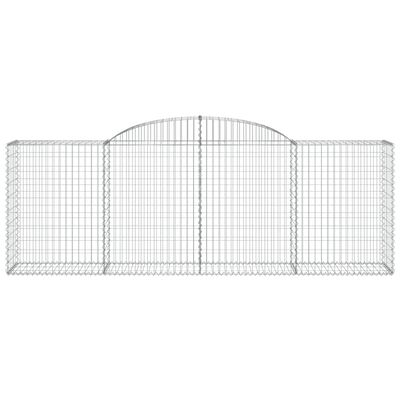 vidaXL Arched Gabion Baskets 12 pcs 118.1"x19.7"x39.4"/47.2" Galvanized Iron