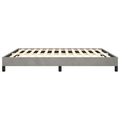 vidaXL Bed Frame Light Gray 76"x79.9" King Velvet