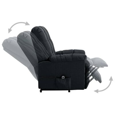 vidaXL Power Lift Recliner Dark Gray Fabric