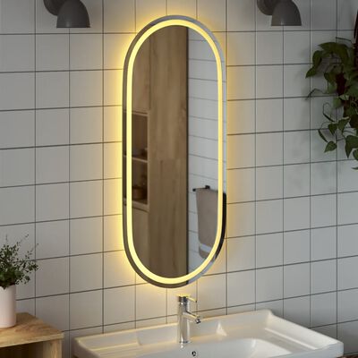 vidaXL LED Bathroom Mirror 39.4"x17.7" Oval